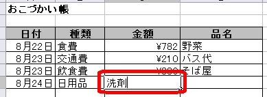 間違って入力した画面例