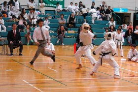 空手の試合の様子