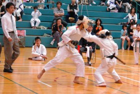 空手の試合の様子
