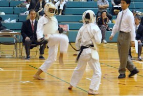 空手の試合の様子