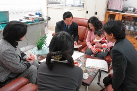 いのちの授業 校長室にて