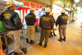 浜マーケットで防災訓練