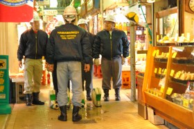 浜マーケットで防災訓練